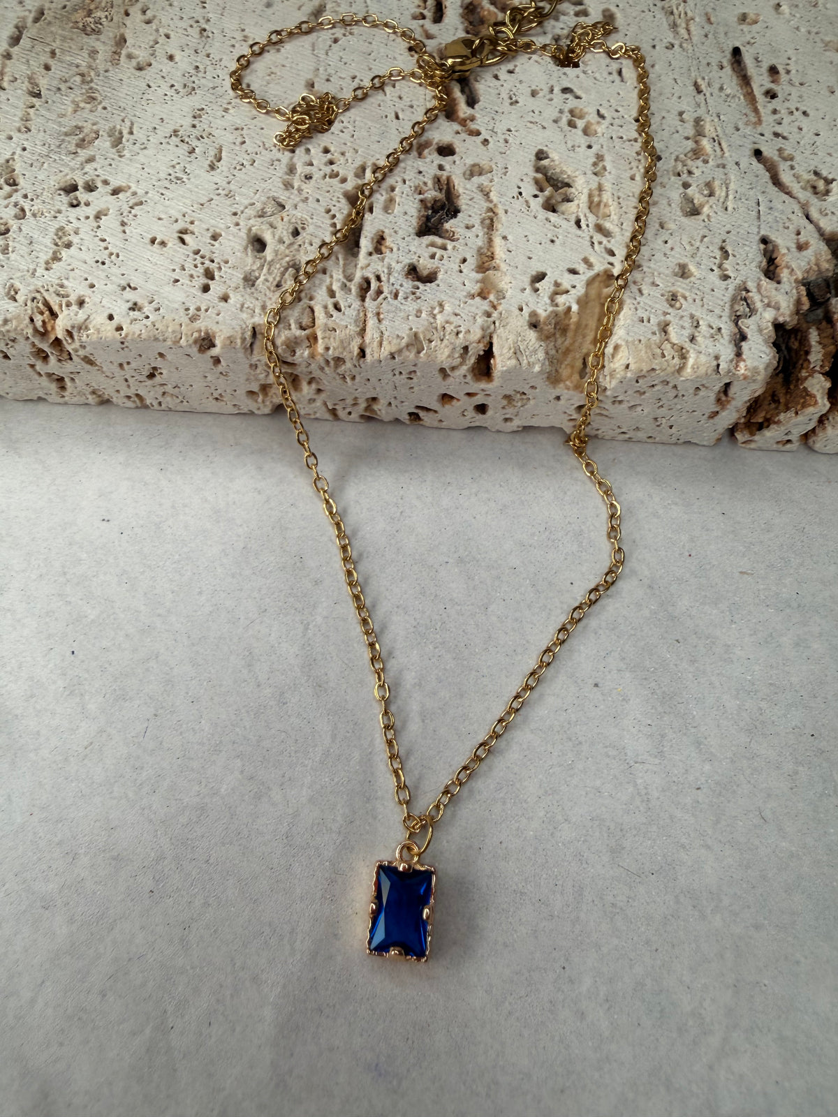 Ατσάλινο κολιέ Chic Blue
