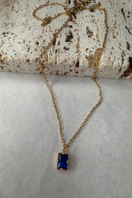 Ατσάλινο κολιέ Chic Blue