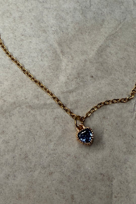 Ατσάλινο κολιέ Heart Blue