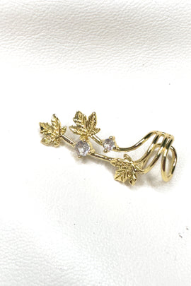 Σκουλαρίκια Ear cuffs με λουλούδια