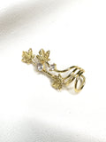 Σκουλαρίκια Ear cuffs με λουλούδια